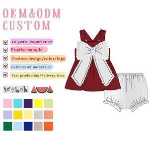 Abbigliamento per Bambini con Consegna in 90 Giorni, Vestito Casual con Grande Fiocco, Stile Boutique, Design a Pallone da Calcio con Volant, Grazioso Abito per Bambine - Product Image 3