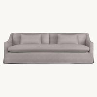 Meubles de salon modernes canapé en tissu belge classique avec bras incliné canapé banquette couverte pour villa hall appartement
