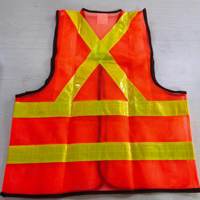 Gilet de sécurité haute visibilité orange fluorescent avec bande réfléchissante en PVC pour travaux de construction, travaux routiers, contrôle du trafic, maille respirante