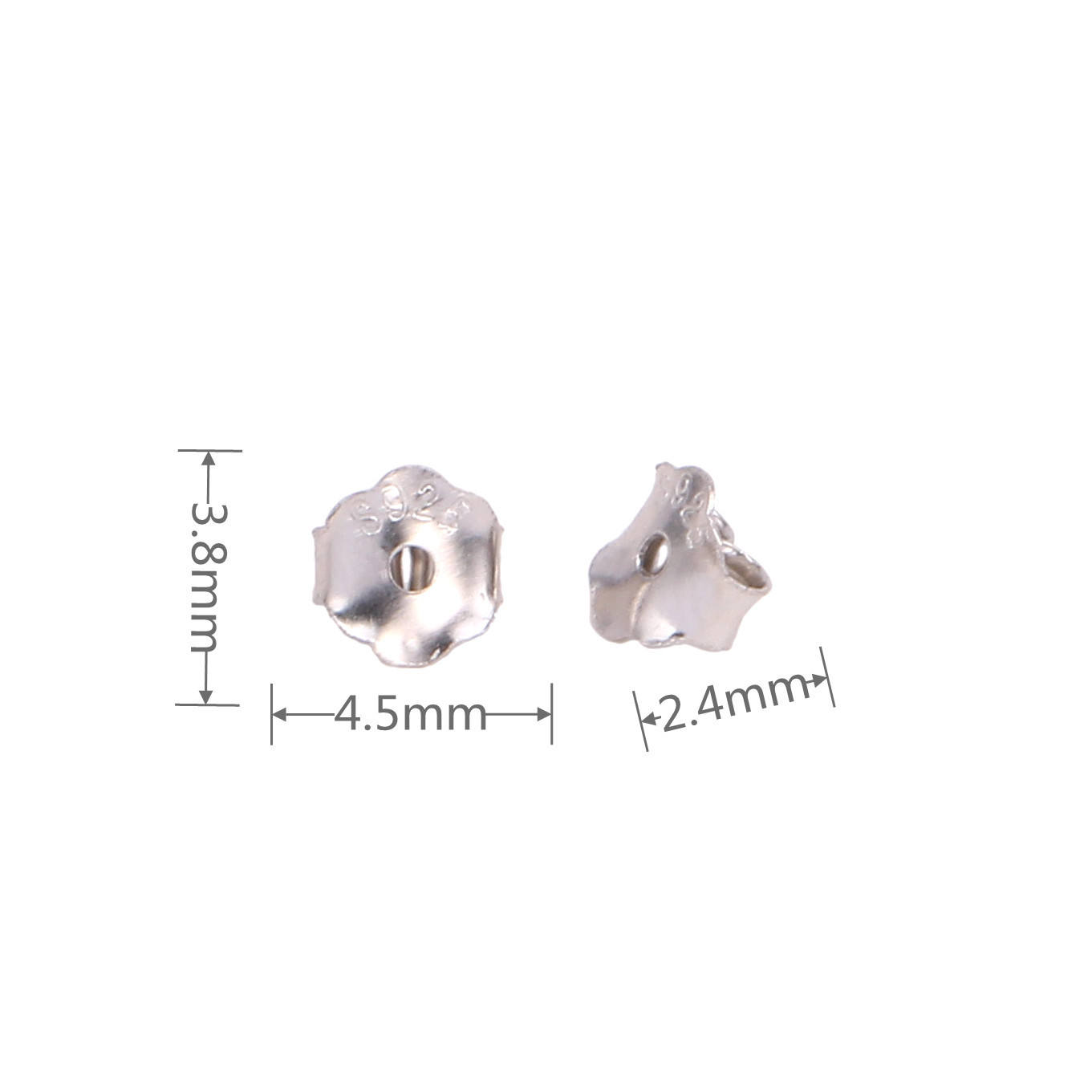 Silver 3.8*4.5mm
