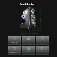 Boîtier ATX Mid-Tower à haut débit d'air, 3 ventilateurs avant, refroidissement du compartiment supérieur et arrière pour bloc d'alimentation, prend en charge les GPU de 320 mm, châssis pour PC de jeu