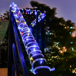 Ngoài trời không thấm nước 8 chế độ 10M 100 <span class=keywords><strong>200</strong></span> 300 <span class=keywords><strong>Led</strong></span> PVC Ống Nhiều Màu Cổ Tích chuỗi đèn năng lượng mặt trời <span class=keywords><strong>LED</strong></span> Rope ánh sáng cho sân vườn - Product Image 5