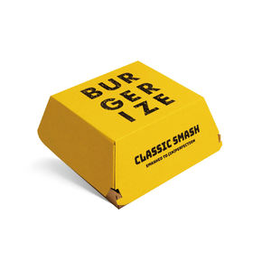 Boîte à hamburger Nafees personnalisée avec logo et maquette de design pour la <span class=keywords><strong>livraison</strong></span> de repas de fête, emballages pour sandwichs et hamburgers - Product Image 2