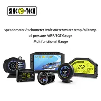 Sinco Tech 7 ''Lcd Universele Digitale Dashboard Ras Dash Auto Snelheidsmeter Toerenteller Cluster Multifunctionele Gauge Voor Auto (DO909)