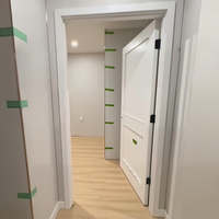 Porte intérieure à 2 panneaux en MDF massif avec cadre pré-monté, porte Shaker en aggloméré pour chambre à coucher