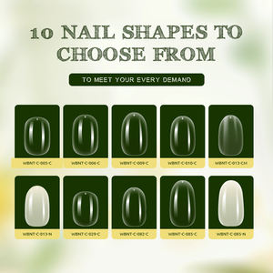 ชุดเล็บปลอมแบบเต็มฝาสำหรับต่อเล็บสั้นสี่เหลี่ยม/กลมแบบ Fingernails300pcs - Product Image 2
