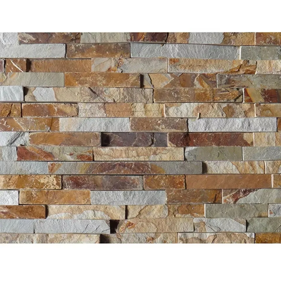 Modern Design Outdoor Exterior Slate Natural Stone Panel Veneer Wall Tiles Antacid-Resistant for Hotel Culture Cladding Blocks