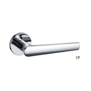 Poignée de <span class=keywords><strong>porte</strong></span> <span class=keywords><strong>ronde</strong></span> en alliage de zinc massif avec un design moderne, finition dorée moletée pour portes en bois - Product Image 2
