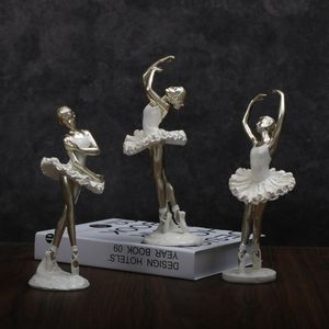 Sculpture en résine de danseuse dorée, <span class=keywords><strong>d</strong></span>écoration <span class=keywords><strong>d</strong></span>'intérieur moderne nordique pour salon, accessoires de <span class=keywords><strong>d</strong></span>écoration, objets de luxe pour la <span class=keywords><strong>d</strong></span>écoration de la maison - Product Image 2
