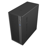 Casing PC Kantor Mid Tower Hitam ESGAMING Factory dengan Panel Depan Mesh, Chassis Komputer ATX, USB 3.0, Desktop M-ATX Tower Case