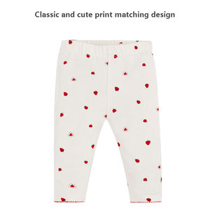 Hot Selling Baby Set, maßge schneiderte Bio-Baumwolle Baby Mode gestrickt bedruckte lange Hosen gestreifte lange Hosen 2-teiliges Set - Product Image 5