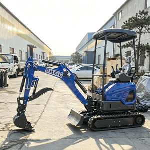 Mini-excavatrice de 1,2 t, petite excavatrice sur chenilles avec moteur pour travaux de construction - Product Image 4
