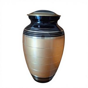 Urna de Aluminio Hecha a Mano, Estilo Bohemio Contemporáneo, Cilíndrica, con Esmalte Pigmentado, Capacidad de 1-2L, Elección del Director Funerario, para Cenizas - Product Image 1