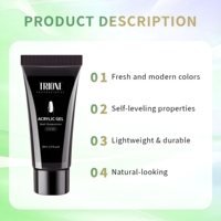 Gel de construction professionnel OEM personnalisé avec logo, couleurs unies, UV, polyacrylique, gel dur, pour extension d'ongles, usage en salon, vente en gros