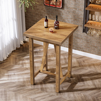 Table de bar Tribesigns, table de pub à hauteur de comptoir de 39.4 pouces pour cocktail café bistro, bureau haut carré de ferme