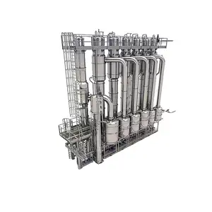 Automatic 100L 200L 500L 1000L/H Multiple Effect System Industrial Grade Ethanol Recycle Falling Film Evaporator