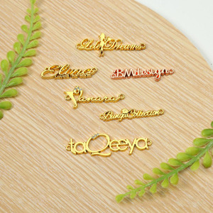 Bán buôn kim loại thư Logo may Nhãn quần áo phù hợp với kim loại nhãn Kim Loại May tên nơi nhãn thẻ - Product Image 4