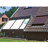 Persiana enrollable de aluminio eléctrica de diseño moderno, persianas de techo a prueba de agua para sombreado de aislamiento y seguridad
