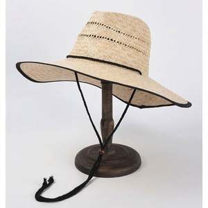Chapeau de plage safari en paille raphia ajouré à large bord avec cordon de serrage pour voyage, pêche et activités de plein air – Nouvelle collection été en gros - Product Image 6