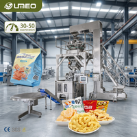 Machine d'emballage automatique à grande vitesse à scellage quatre côtés, remplissage et conditionnement, contrôlée par PLC, type incliné, alimentation par plateau tournant à 10 têtes