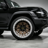 Jante tout-terrain Fanxin à rayons crantés True Beadlock 16 17 18 pouces Bronze Machined Ring 5x127 6x139.7 pour GMC Sierra Ford F150