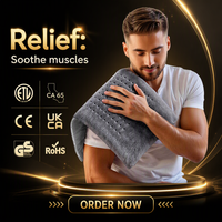 Coussin chauffant électrique lesté avec chauffage rapide, commande manuelle, vibrations massantes pour soulager la douleur