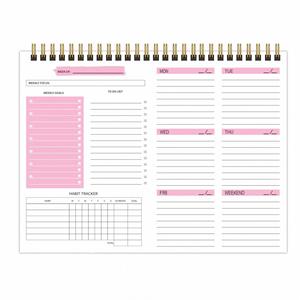 Daily Weekly Magnetic Wall Planner Spiral Bound Desktop Organizer for Kids and Adults Study and Learning Paper <b>Memo</b> <b>Pad</b> - Product Image 4