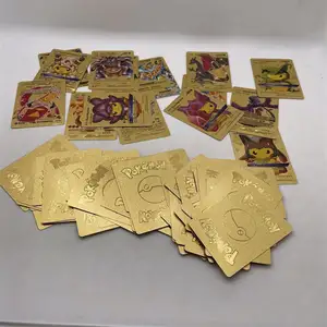 Vendita calda carte lampeggianti Pokemoned Pocket Monster cards serie di personaggi anime poke-mon carte Flash da gioco per regalo per bambini