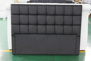 Black Modern Hotel Bedroom <strong>King</strong> <strong>Size</strong> Leather <strong>Bed</strong> <strong>Headboard</strong> A02# - Product Image 2