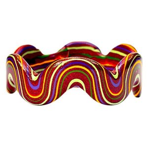 Danta Gems Retro Wave Lac Statement Piece Premium Handmade Designer Kada Vintage Wave Pattern Women's Elegant Ethnic Fashion - Product Image 3