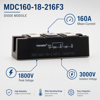 Module de diode redresseuse TECHSEM MDC160-18-216F3 160A 1800V Haute Fiabilité Pont SCR Alimentation Électrique Fabriqué en Chine Emballage