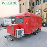 WECARE Camion de cuisine mobile de rue, remorque de restauration, camion de restauration rapide pour gaufres, hot-dogs, pizzas, pop-corn, pâtisseries, sandwichs, burgers, tacos