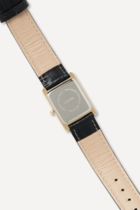 Reloj Clásico Cuadrado Ancho GBHW, Dorado y Negro, Reloj de Pulsera de Cuarzo con Caja de Acero Inoxidable y Correa de Cuero, Estilo Lujoso - Product Image 4
