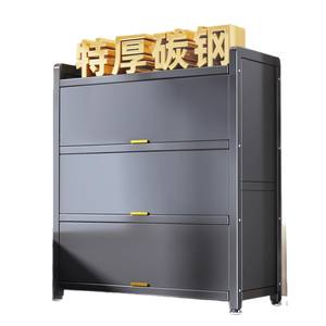 ตู้เก็บของเหล็กสำหรับใช้ในบ้าน เหล็กกล้าคาร์บอนหนาพิเศษ ป้องกันฝุ่น แบบตั้งพื้น รูปทรงสี่เหลี่ยมผืนผ้า หลายชั้น - Product Image 1