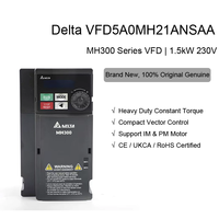 100% Asli Delta VFD5A0MH21ANSAA MH300 Seri 1.5kW 230V VFD Kompak, Inverter Kontrol Vektor untuk Otomasi Industri