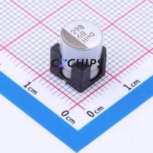 ตัวเก็บประจุแบบไฮบริดของเหลว-ของแข็ง HHXC500GRA680MHA0G อลูมิเนียมอิเล็กโทรไลต์ แบบ SMD, ขนาด D8xL10 มม. 68uF 20% 50V 8 มม. - Product Image 1