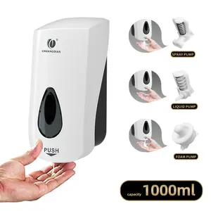 Ücretsiz örnekleri toptan el çamaşır makinesi sabunluk duvara monte sıvı köpük sprey sıvı sabunluk
