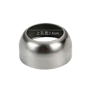 Chrome-Finished Stainless Steel Ball Flange Seat <b>Bracket</b> Wooden Tube Modern Style Non-Detachable <b>Silver</b> Single Wardrobe Hardware - Product Image 1