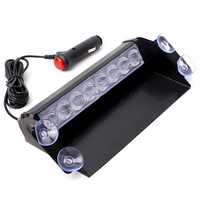 Nuevas Luces Estroboscópicas Azules y Rojas de Alta Intensidad para el Tablero del Automóvil, 8 LED, Luz Intermitente de Emergencia de 12V, Lámparas de Advertencia para Parabrisas de Automóviles y Camiones