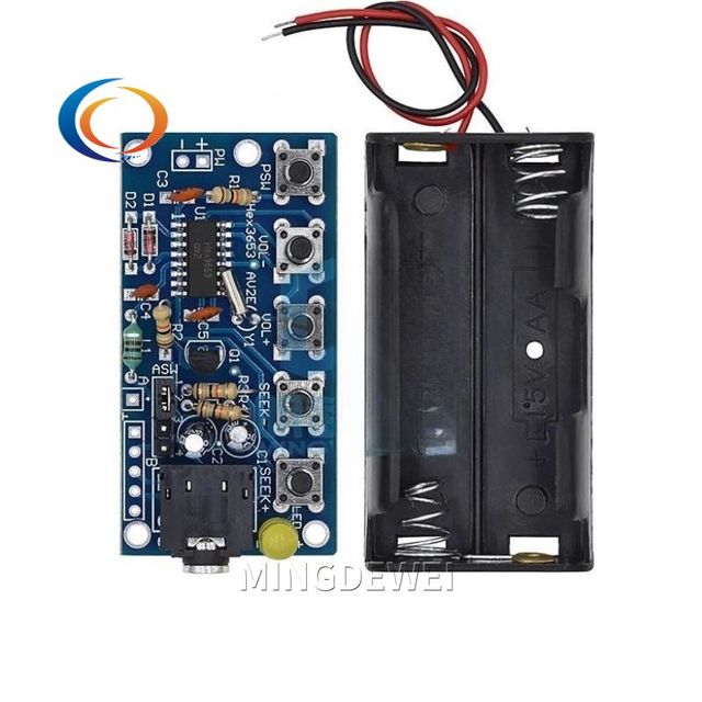 Wireless Stereo FM Radio Receiver Module PCB FM DIY Electronic Kits 76MHz-108MHz