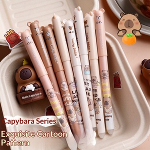 Stylo effaçable neutre YEKO Capibara qui enlève <span class=keywords><strong>son</strong></span> chapeau, séchage rapide, friable, fournitures <span class=keywords><strong>de</strong></span> papeterie en plastique pour étudiants, vente en gros - Product Image 2