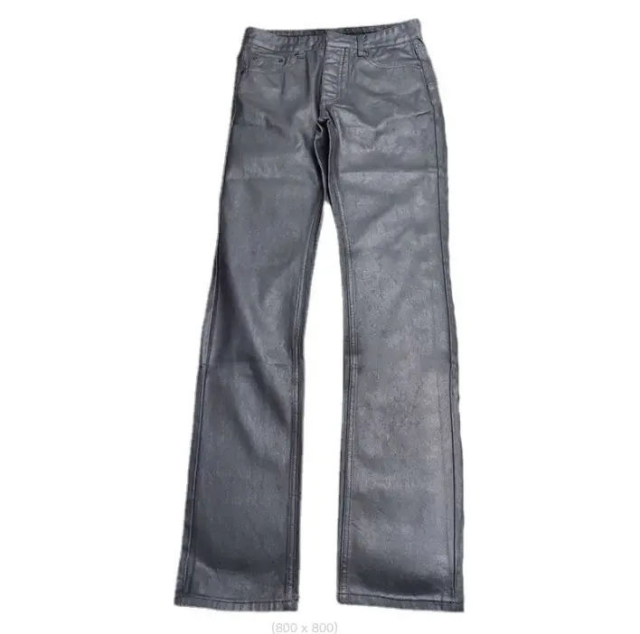 Black shiny waxed denim jeans trousers men's low rise vintage biker wax coated jeans straight leg wax jeans for man