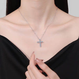 Collier Croix en Gros en Argent Sterling S925 Moissanite pour Usage Quotidien Luxe Iced Out Ganku - Product Image 5