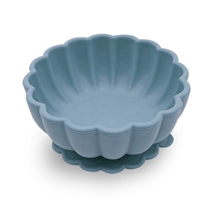 Ensemble de bols en silicone pour bébé avec cuillère, sans BPA, logo personnalisé, vaisselle pour tout-petits, kit cadeau pour les repas des enfants - Product Image 2