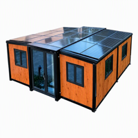 Maison conteneur solaire 20ft 40ft extensible, portable, préfabriquée en acier, avec salle de bain et cuisine, détachable, écologique, moderne, pour usage hôtelier et résidentiel