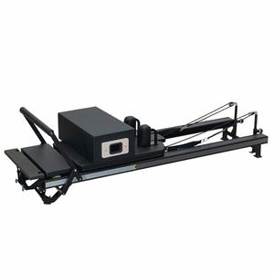 Máquina reformadora de Pilates de cuero de microfibra de aleación de aluminio negro de alta calidad EQUIPO DE Pilates de órbita completa silenciosa en casa - Product Image 3