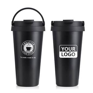 Bouteille isotherme en acier inoxydable personnalisable avec logo – Tasse à café, gourde, bouteille d'eau – Garde au chaud - Product Image 1
