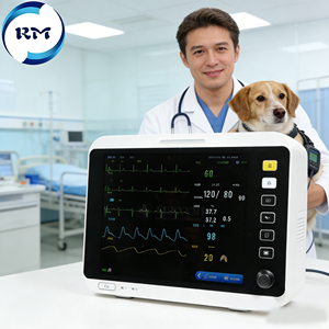 Moniteur de signes vitaux à usage vétérinaire, multiparamètre, 12,1 pouces, ECG, NIBP, SPO2, RESP, TEMP, ETCO2, IBP pour chiens et chats - Product Image 5
