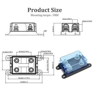 ANM 2-Wege-Mega-Kupfer-Sicherungsblock 32V 40A-500A <span class=keywords><strong>Zeeman</strong></span>-Ersatz-Hochleistungs-Sicherungs kasten für Kfz-Schiffe - Product Image 2