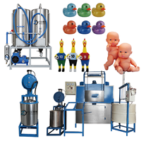 Machine de fabrication de jouets automatique pour poupées animales en PVC souple et jouets à presser, équipement de production par moulage rotatif, fabricant